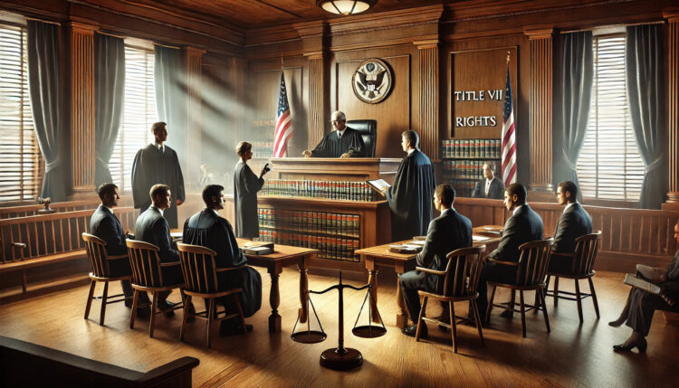 Courtroom Arguing About Title VII