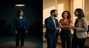 “The Two Worlds” Split Scene